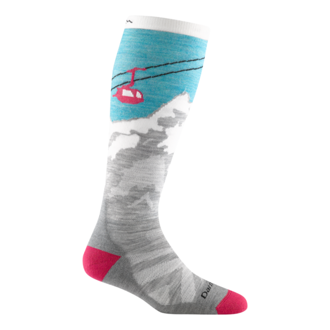 Darn Tough Yeti OTC Socks, Aqua, Midweight Cushioned