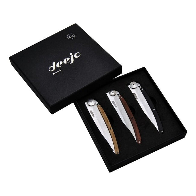 Deejo 3 Knives Set Wood