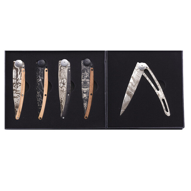 Deejo 4+1 Knife Set, Earth