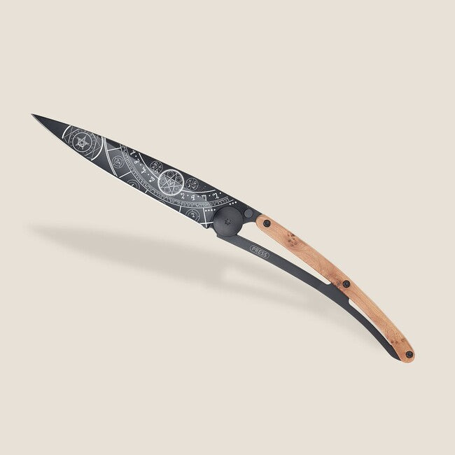 Deejo Folding Knife Fantasy Black Juniper Wood Esoteric