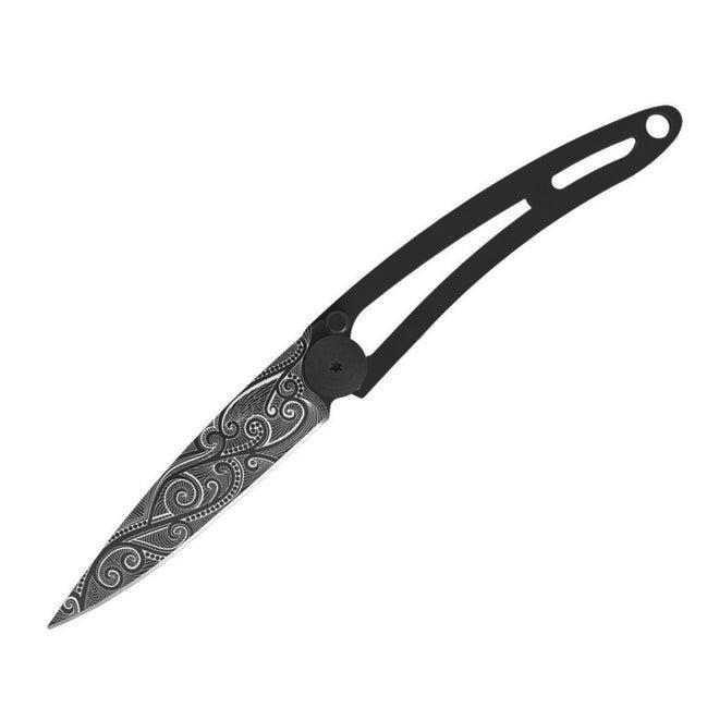 Deejo Naked Black Tattoo Pacific Folding Knife