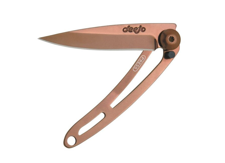 Deejo Folding Knife, Naked Copper