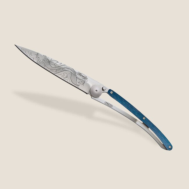 Deejo Tattoo Beech Fish Folding Knife