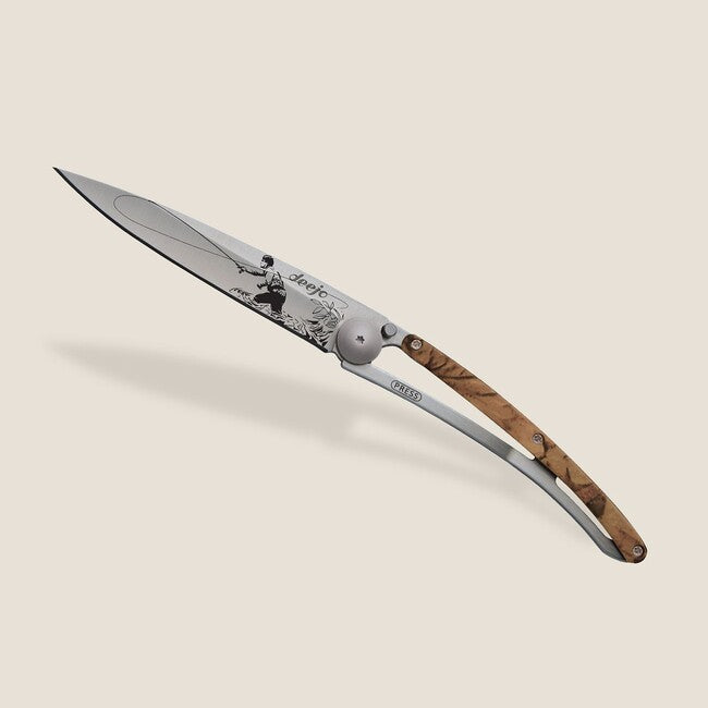 Deejo Tattoo Fly Fishing Folding Knife, Camo