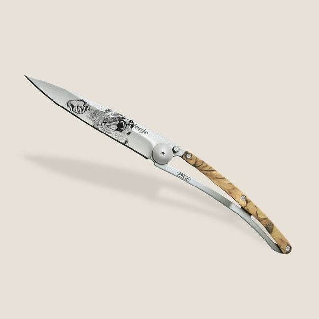Deejo Tattoo Camo Grizzly Folding Knife