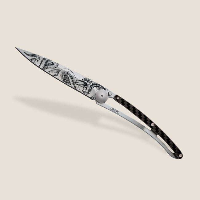 Deejo Tattoo Fiber Snake Folding Knife