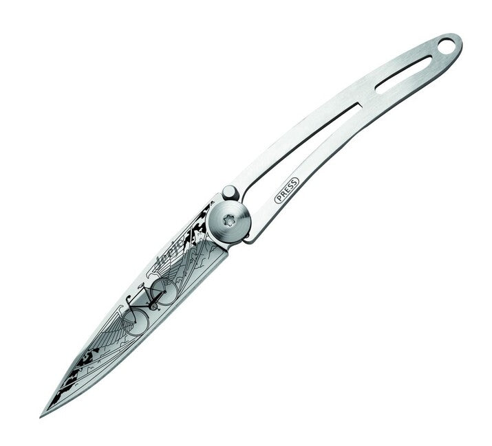 Deejo Tattoo Naked Mirror Bicycle Folding Knife