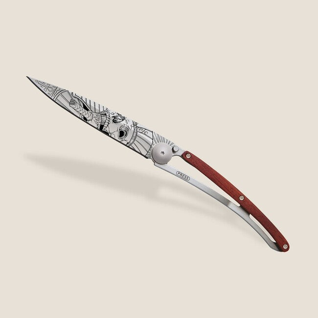 Deejo Tattoo Pharaon Skull Folding Knife