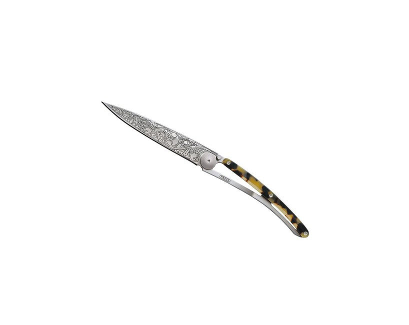 Deejo Tattoo Turtle Art Nouveau Folding Knife