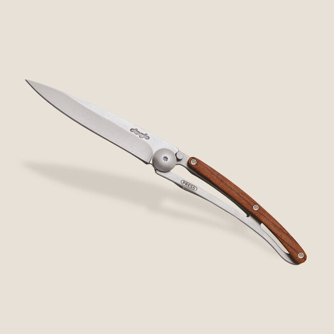 Deejo Folding Knife Wood Coralwood