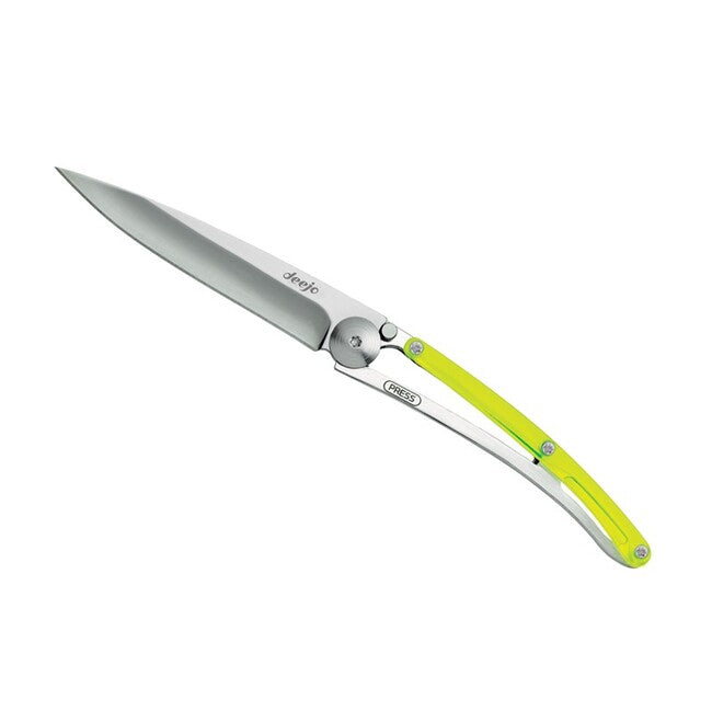 Deejo Folding Knife, Yellow