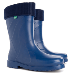Demar LUNA women's work rubber boots with warm insole, navy blue