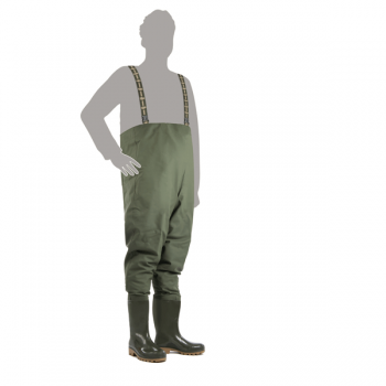 Demar Pánske pracovné gumové topánky GRAND CHEST WADERS, olivový