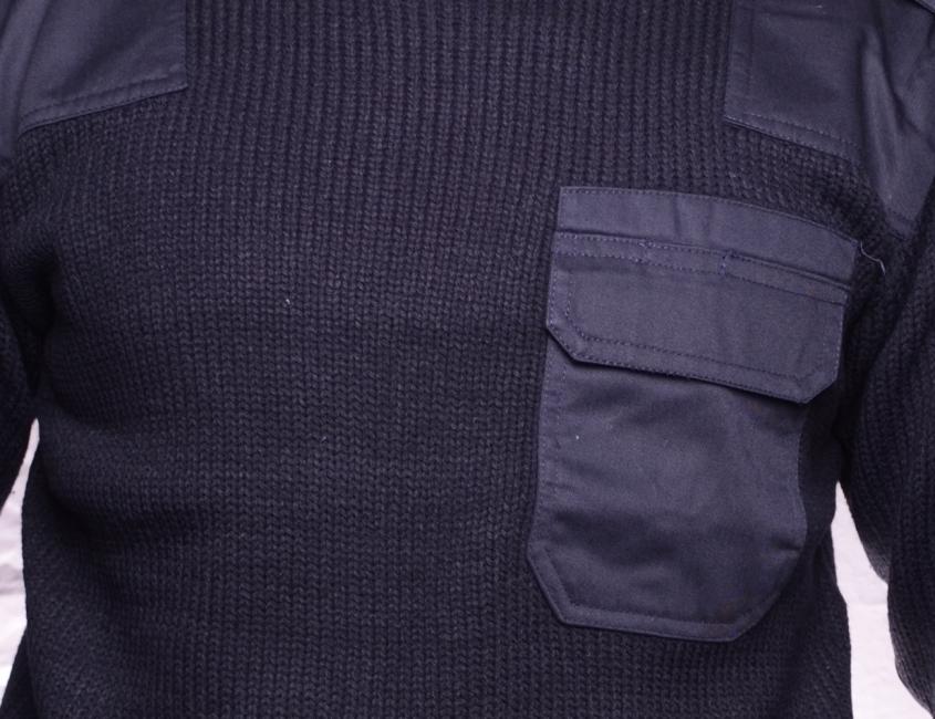 O&T BW Security Sweater, Navy Blue and Purple