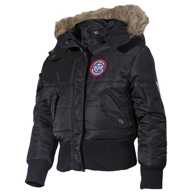 MFH American Children's N2B Polar Jacket with Fur Collar, Black