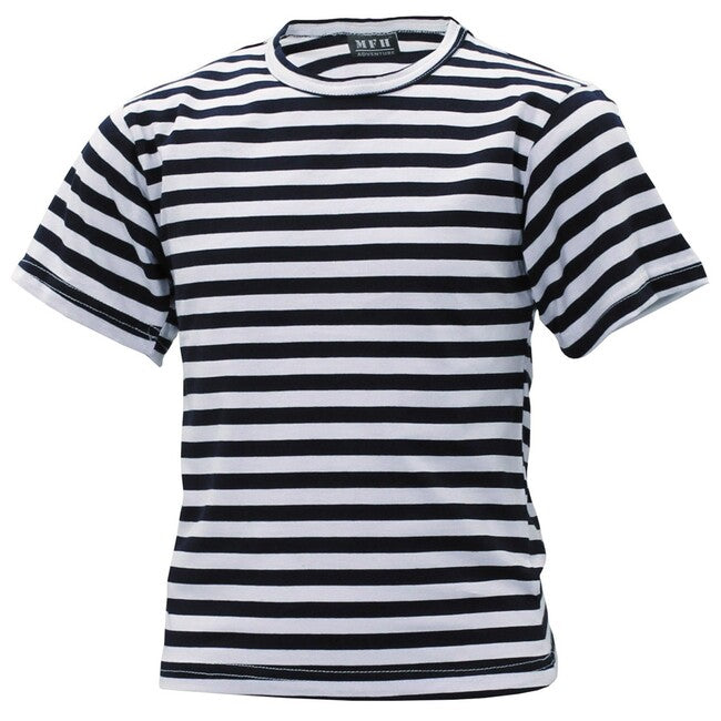MFH Children's Russian Navy Short Sleeve T-Shirt, White-Blue