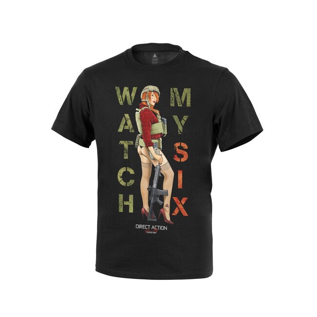 Direct Action Watch My Six T-Shirt, Black