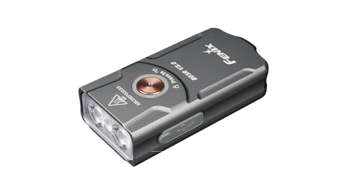 Fenix E03R V2.0 Rechargeable Flashlight, Grey