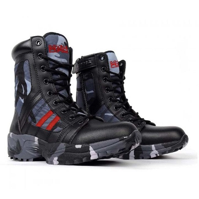 Double Red Shoes Black Camo Red Desert