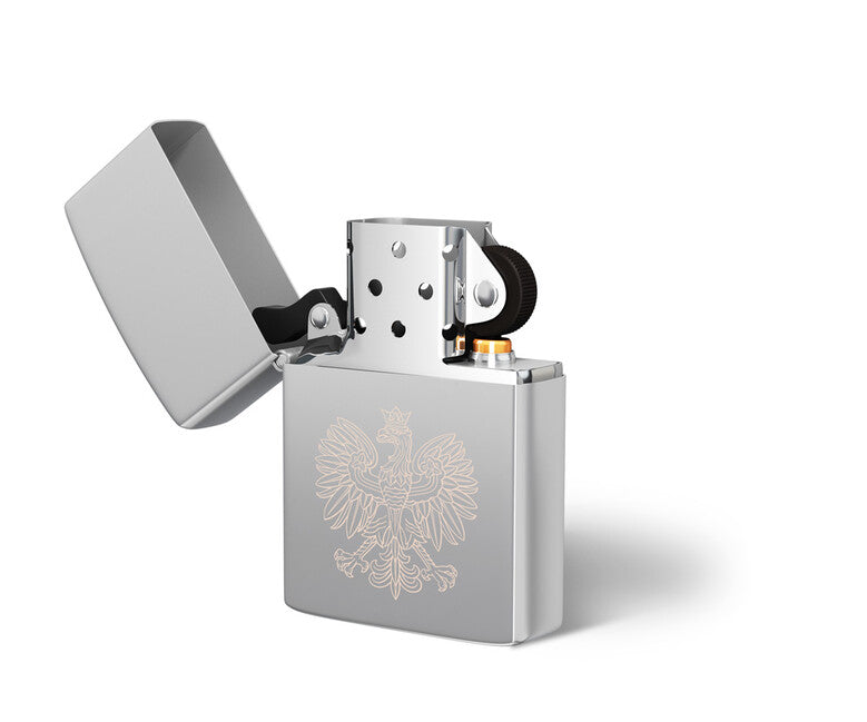 DRAGOWA Lighter with Engraving Polish Eagle, Silver