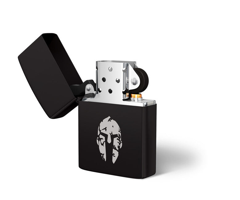 DRAGOWA Spartan Lighter with Engraving, Black