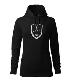 DRAGOWA women's hoodie Slovenian emblem, black