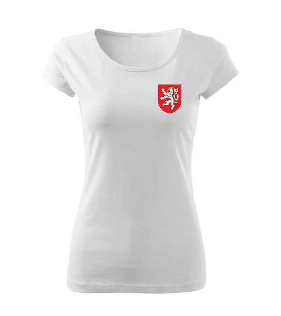 DRAGOWA Women's T-Shirt, Small, Colorful Czech Emblem