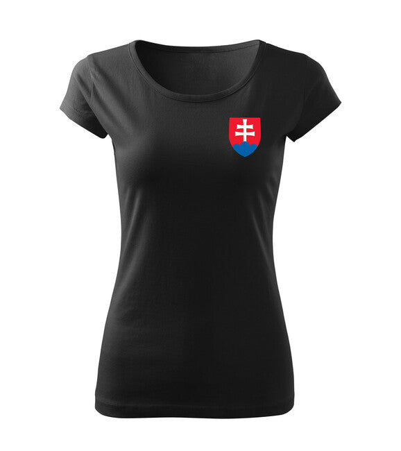 DRAGOWA Women's T-Shirt, Small Colorful Slovak Flag
