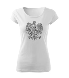 DRAGOWA women's t-shirt Polish eagle, white