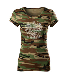 DRAGOWA women's t-shirt Polish eagle, camo