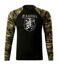 DRAGOWA Fit-T long-sleeve t-shirt Bulgarian coat of arms, woodland