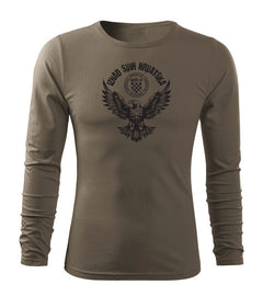 DRAGOWA Fit-T long-sleeve t-shirt HR eagle "Iznad svih Hrvatska", olive
