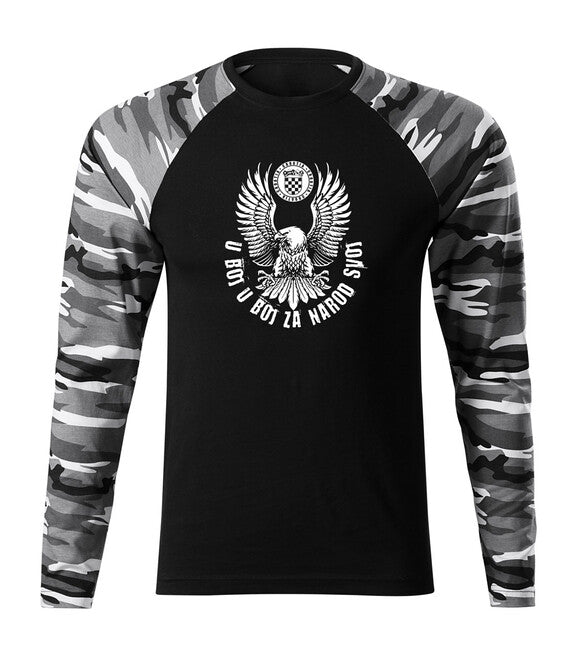 DRAGOWA Fit-T Long Sleeve T-Shirt HR Eagle "In Battle For Our Nation", Metro