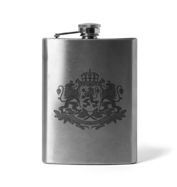 DRAGOWA Engraved Flask Bulgarian Symbol 210ml