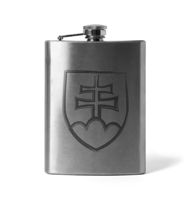 DRAGOWA Engraved Flask, Slovak Emblem, 210 ml