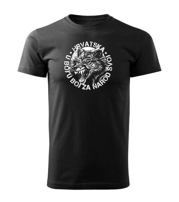 DRAGOWA HR Wolf Short Sleeve T-Shirt "In Battle For Our Nation" Black