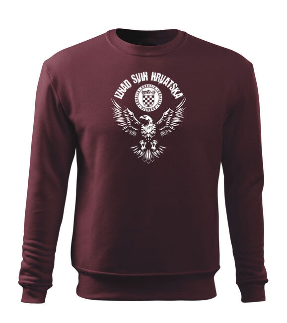 DRAGOWA HR Eagle "Above All Croatia" Men's Hoodie, Burgundy
