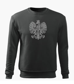 DRAGOWA men's sweatshirt Polish eagle, grey