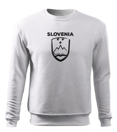 DRAGOWA men's sweatshirt Slovenian emblem with lettering, white