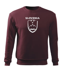 DRAGOWA men's sweatshirt Slovenian emblem with lettering, burgundy