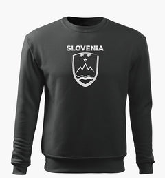 DRAGOWA men's sweatshirt Slovenian emblem with lettering, grey