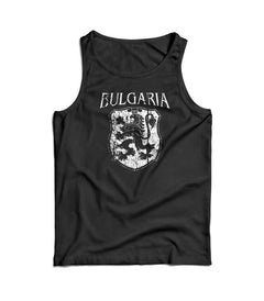 DRAGOWA men's tank top Bulgarian coat of arms, black