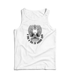 DRAGOWA men's tank top HR eagle "u boj u boj za narod svoj", white