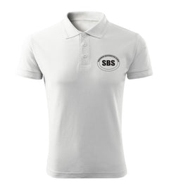 DRAGOWA μπλούζα πόλο SBS - SECURITY, λευκό