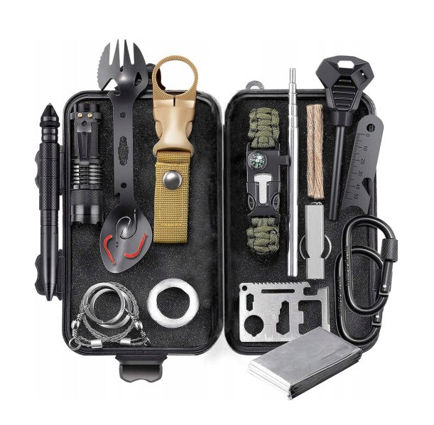 DRAGOWA Tactical Camping Emergency Survival Kit Ash, Large