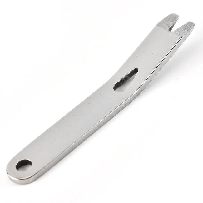 DRAGOWA Tactical Mini Stainless Steel Key Pry Bar Otter, Silver