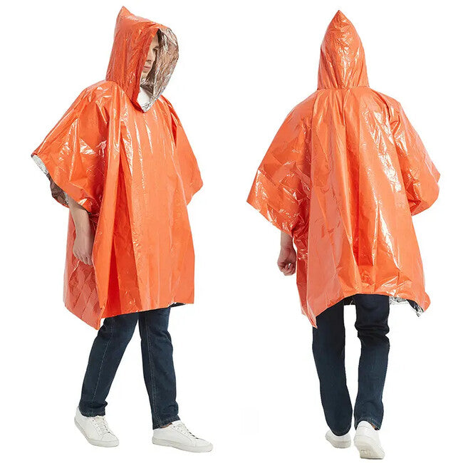 DRAGOWA Tactical Emergency Poncho Foxy, Orange