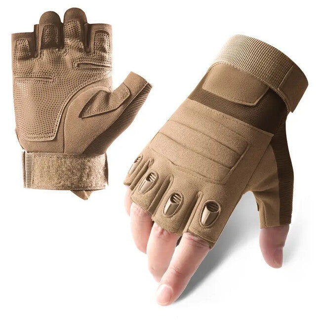 DRAGOWA TACTICAL Pine Short Tactical Gloves, Khaki