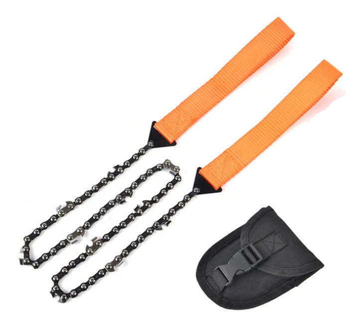 DRAGOWA Tactical Pocket Chain Saw Survival Billy Orange