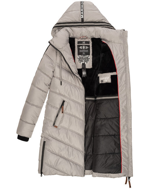 Marikoo Women's Winter Jacket ARMASA, Zinc Grey